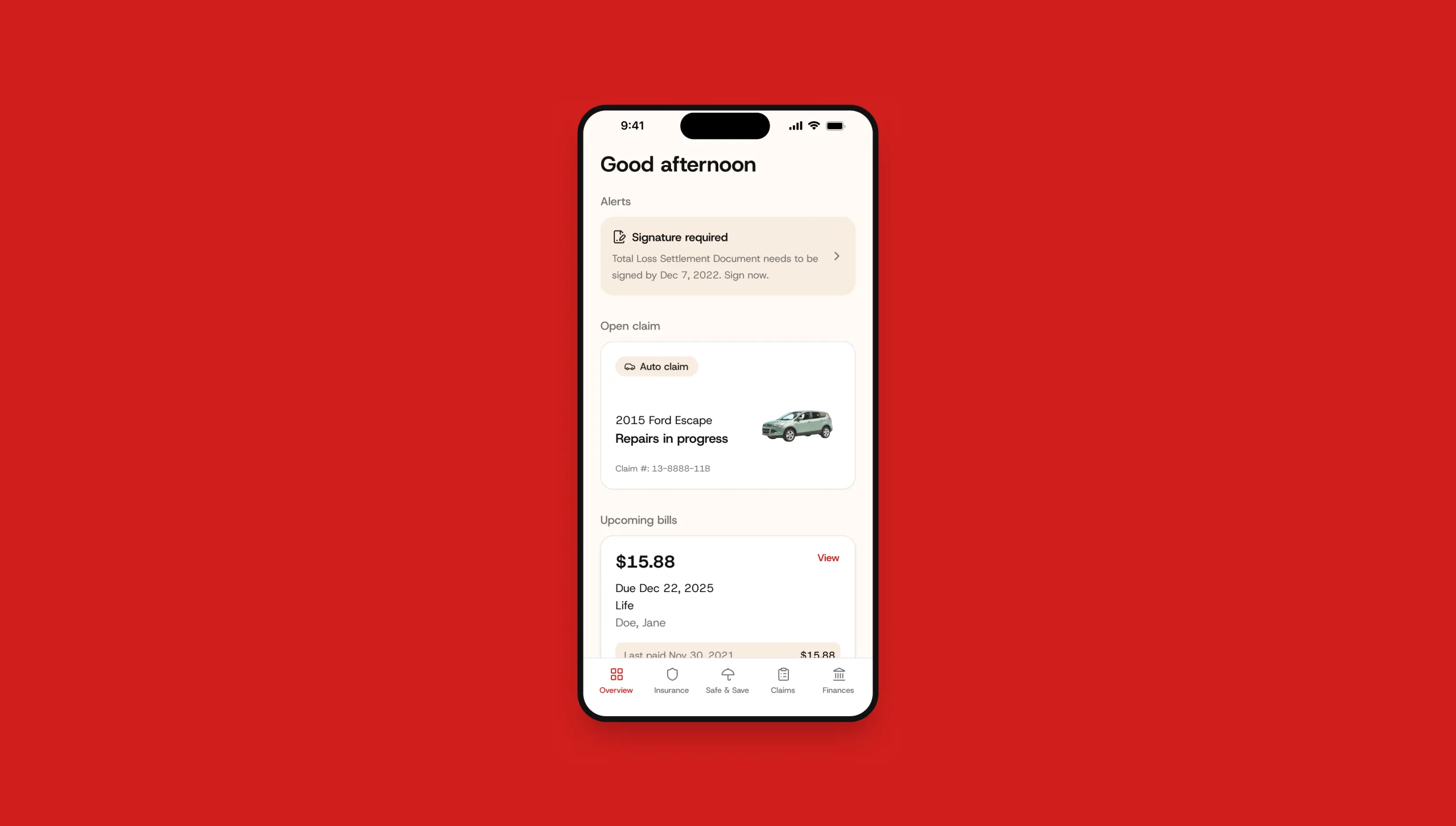 State Farm claims experience